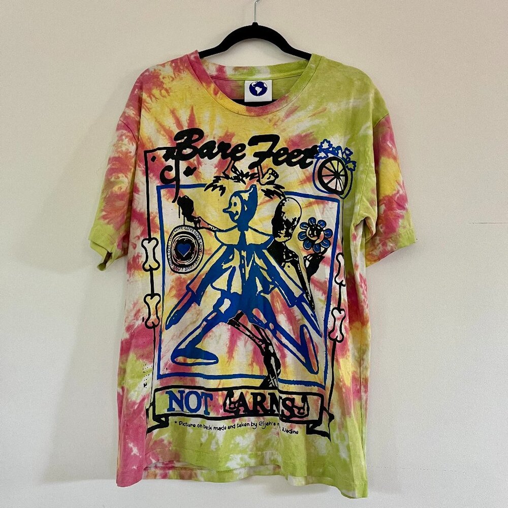 Rare Online Ceramics "Bare Feet Not Arms" Tie Dye Shirt